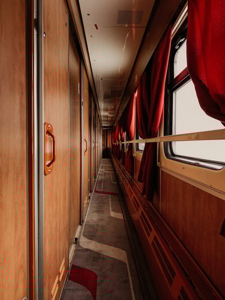 travel by train / train wagon / retro style